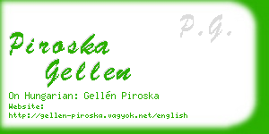 piroska gellen business card