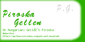 piroska gellen business card